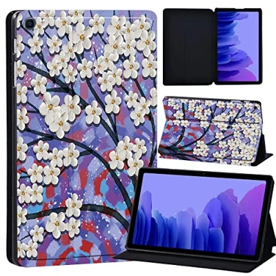 Image of Printed Case for Samsung Galaxy Tab A7 10.4 2020 (SM T500/ T505/ T507), Slim Lightweight Protective Hard Cover (purple tree paint)
