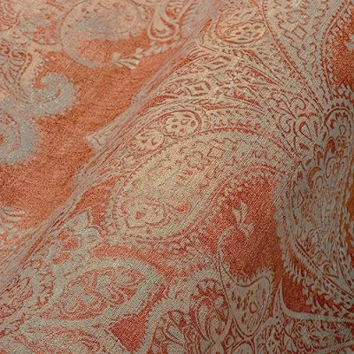 Image of Livingwalls Travel Styles Non Woven Wallpaper, Vintage Wallpaper in Orange and Turquoise, Oriental for Various Rooms, 10.05 m x 0.53