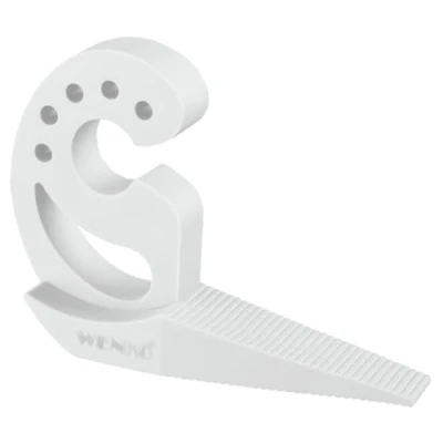 Image of WENKO Multi STOP®, flexible door stop and window with many functions made of high quality plastic, for doors, windows drawers as a buffer pinch protection, 11.8 x 7.7 2.5 cm, white