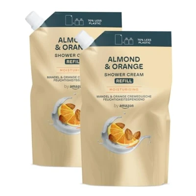 Image of by Amazon Almond &amp; Orange Shower Gel Refill, 2 x 1000ml