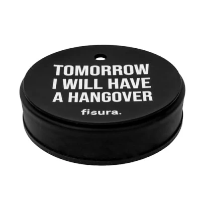 Image of Fisura Anti Drug Drink Cover. Original Protector. Reusable Spill Proof Silicone Glass Protection. (&quot;Hangover&quot;, Black, 1 piece)