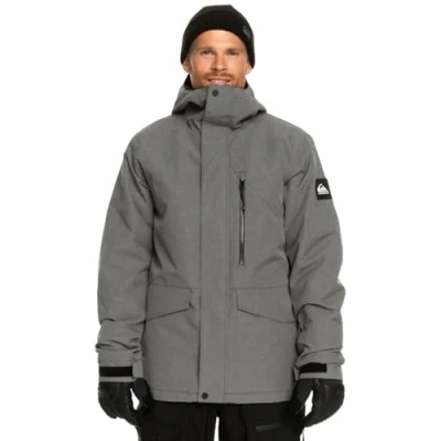 Image of QUIKSILVER Mission Solid Snow Jacket for Men Heather Grey, Small