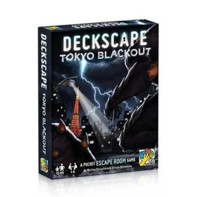 Image of daVinci Editrice Deckscape: Tokyo Blackout Esape Room Party Game Ages 12+ 1 6 Players 60 Minutes Playing Time