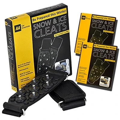 Image of Guaranteed4Less Snow Ice Grips Grippers Winter Over The Shoes Boots Universal Metal Spikes Studs (2 Pairs)
