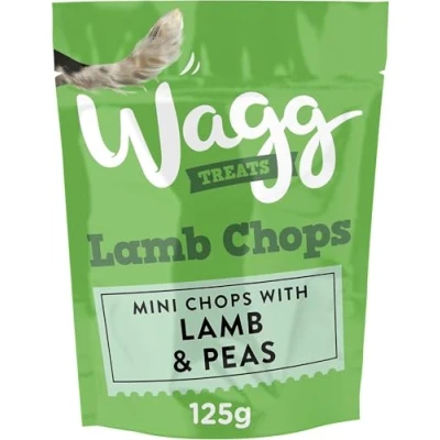 Image of Wagg Mini Chops Lamb &amp; Peas Dog Treats 125g (Pack of 7) Oven Baked