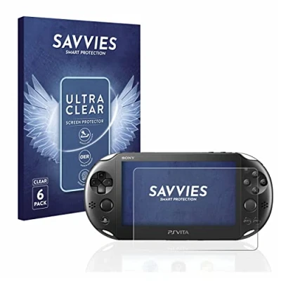 Image of Savvies 6 Pack Screen Protector compatible with Sony Playstation PS Vita Slim Protection Film Clear