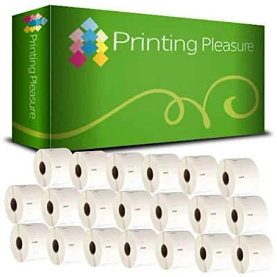 Image of Printing Pleasure 20 x 11354 Compatible Labels Rolls for LabelWriter &amp; Seiko Label Printers 57mm 32mm 1000 per Roll