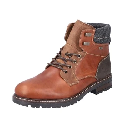 Image of Rieker Men&#039;s 32040 Lace up Boots, Brown, 9 UK