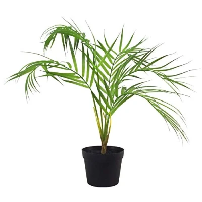 Image of Leaf Design UK Realistic Artificial Foliage Plant with Pot, Palm, 50cm