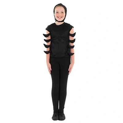 Image of Fun Shack Kids Spider Costume Childrens Animal Black Tunic Halloween Outfit Large