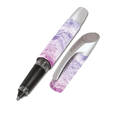 Image of Online Ergonomic Rollerball for School/College Campus Dream Left and Right Handed, Soft Grip Part, Standard Ink cartridges, refillable, Ideal Beginners/Pupils/Students