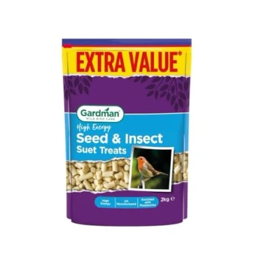 Image of Gardman A04241 High Energy Seed &amp; Insect Suet Treats, 2KG