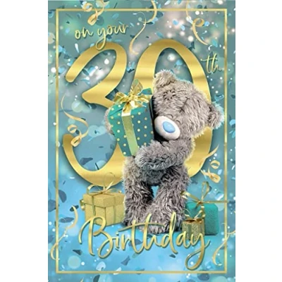 Image of Me To You 30th 30 3D Holographic Hologram Bear Teddy BIRTHDAY Card