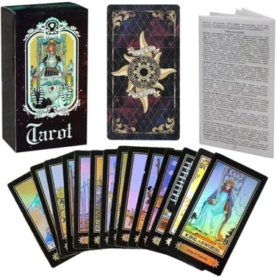 Image of Xrten 78Pcs Deck Vintage Tarot Cards, Universal Divination Future Telling Game Card Set, Fate Forecasting Cards Set(English Instructions)