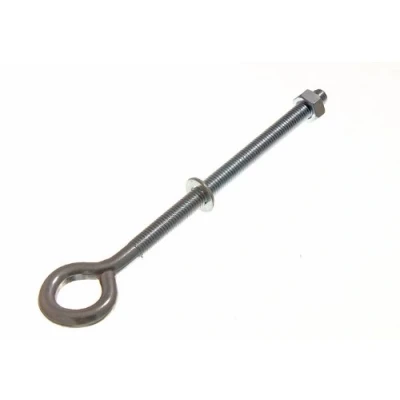 Image of One Stop DIY 4 X Eye Bolts With Nuts &amp;Amp; Washers M8 150mm Fully Threaded Bzp NEW