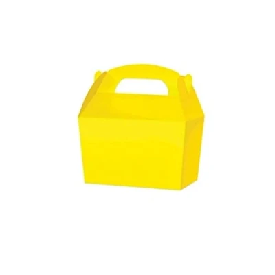 Image of Playwrite 10 x CANARY YELLOW Party TREAT Boxes Loot Food Gift Snack Box