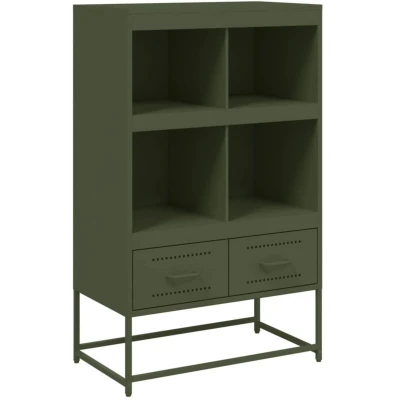 Image of vidaXL Highboard Olive Green 68.5x39 x111.5 cm Steel