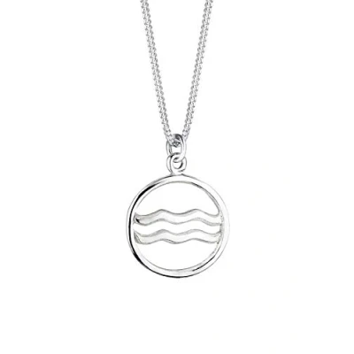 Image of Elli Women&#039;s Silver Xilion Cut Necklace with Pendant 45 cm