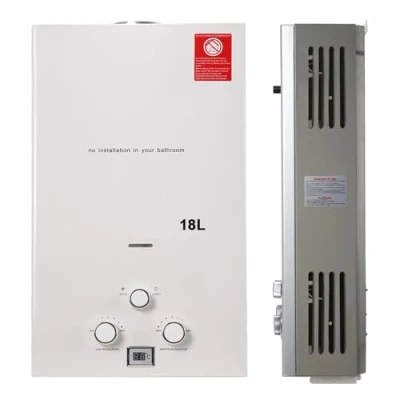Image of NICCOO 18L LPG Water Heater Propane Gas Portable Instant Boiler Tankless Camping Shower White