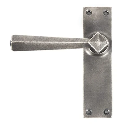 Image of From the Anvil Antique Pewter Straight Lever Latch Set