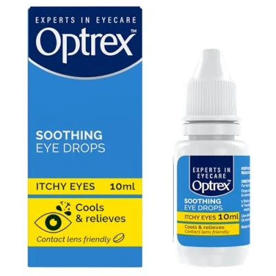 Image of Optrex™ Soothing Eye Drops, Itchy Eyes, Cools and relieves, 10ml