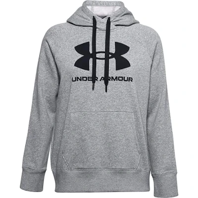 Image of Under Armour Rival Fleece Logo Hoodie Warm up Top, Women Grey, Steel Medium Heather / Black (035), MD