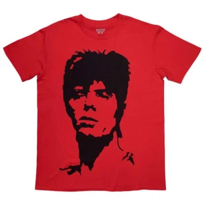 Image of David Bowie 1973 Monochrome T Shirt L Red