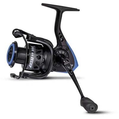 Image of Zebco Premium Z Cast SR 330 Fishing Reel with Lightweight Aluminium Spool Black/Blue