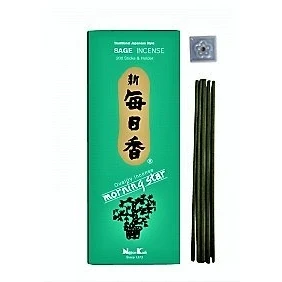 Image of Nippon Kodo Sage Morning Star Japenese Incense 200 Sticks with Cermaic Holder