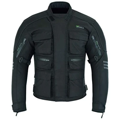Image of RIDEX Mens CJ1 Motorbike Motorcycle Windproof/Waterproof Jacket With Armours (X Large)