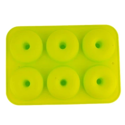Image of Selecto Bake Silicone Donut Moulds, Silicon Doughnut Mould Large Non Stick 6 Cavity Molds Tray Pan Bagel Baking Tin Muffin Cupcake Biscuit Maker Bakeware (Green)