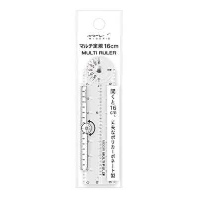 Image of Midori 42263006 Ruler, Multi 6.3 inches (16 cm), Transparent