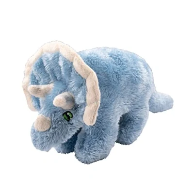 Image of EcoBuddiez Triceratops from Deluxebase. Small Soft Plush Animals made Recycled Plastic Bottles. Eco Friendly Cuddly Gift for Kids and Cute Stuffed Animal Toy Toddlers.