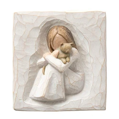Image of Willow Tree Comfort Plaque, sculpted hand painted bas relief