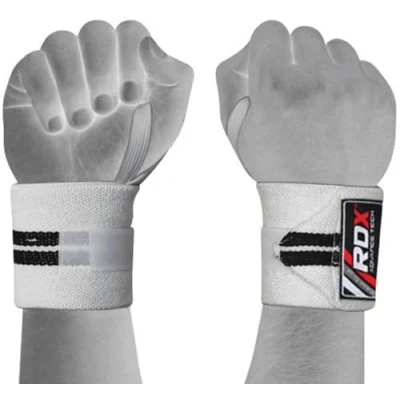 Image of RDX Weight Lifting Wrist Wraps, Elasticated Cotton Straps,Thumb Loop, Powerlifting Bodybuilding Fitness Strength Gym Training Workout, Deadlifting Gymnastics Calisthenics