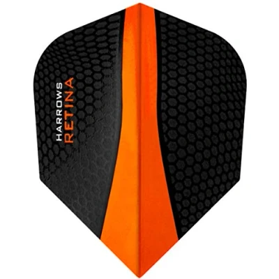 Image of Harrows Retina Dart Flights Orange 100 Micron Standard Shape 5 Set (15 Flights)