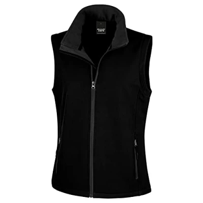 Image of Result Core R232F Ladies Printable Softshell Bodywarmer Black/Black M