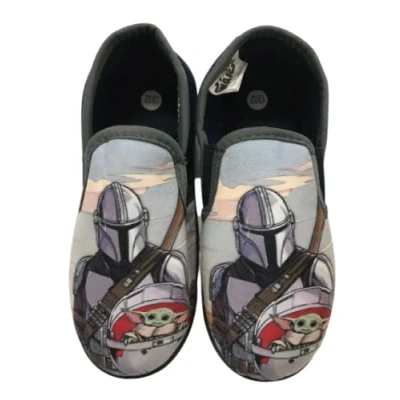 Image of Star Wars The Mandalorian Child Grogu Baby Yoda Warm Slippers For Boys and Girls UK Kids Size 9