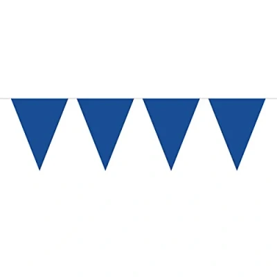 Image of Bunting XL Blue 10 metres long, 15 Triangle Flags, Plastic