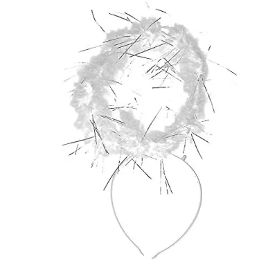 Image of White Feather Angel Halo On Headband