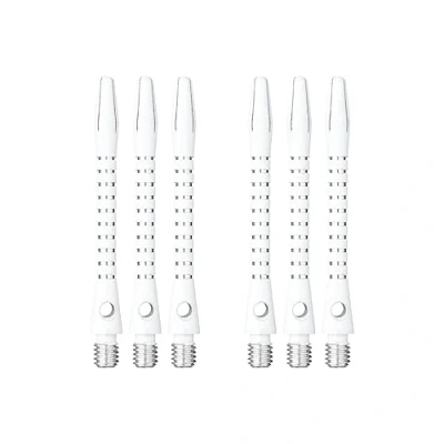 Image of RED DRAGON DRX Coated Aluminium Medium White Dart Stems (Shafts) 2 sets per pack (6 in total)