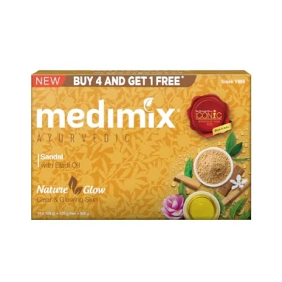 Image of Medimix Ayurvedic Sandal Soap, 125g (4+1 Offer Pack)