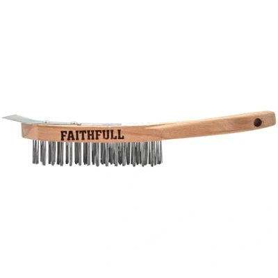 Image of Faithfull FAI6804SRF Heavy Duty Scratch Brush Four Row Scraper