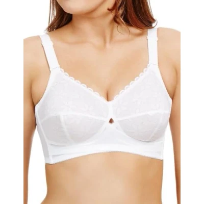 Image of Pretty Polly Women&#039;s Classic Full Cup Bra Coverage, Opaque, Black, 44C