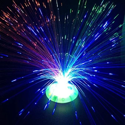 Image of SpirWoRchlan Colour Changing Fibre Optic Fountain LED Night Light Lamp Calming Home Bar Cafe Decor