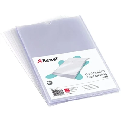 Image of Rexel Nyrex Card Holders A5 Clear (25 Pack)