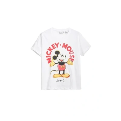 Image of Desigual MICKEY MOUSE women&#039;s T shirt in White