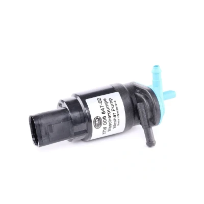 Image of 67128377987, 8377987 Windshield Washer Pump HELLA 8TW 006 847 021 12V VOLKSWAGEN: Polo IV Hatchback, Golf 5, Transporter AUDI: A6 C6 Avant
