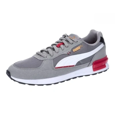 Image of Puma Unisex Adults Graviton Sneakers, Stormy Slate White Club Red Ginger Tea, 4 UK