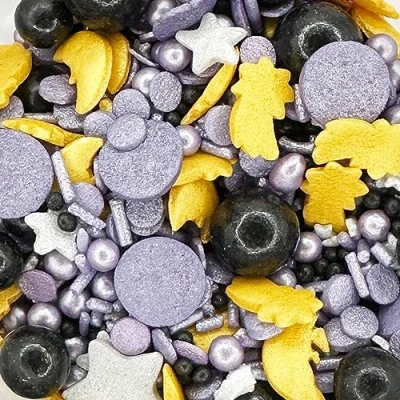 Image of Sprinkletti Halloween Wicked Wizard 30g Cake Topper Sprinkles Edible Decorations Spooky Mix For Harry Potter &amp; Autumn Themed Cakes Bakes